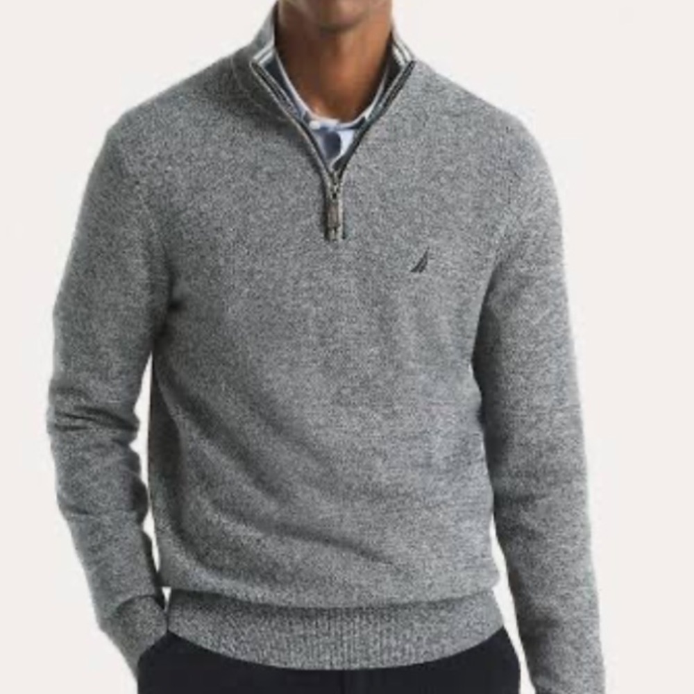 Nautica nav tech quarter zip sweater 
Temp control sweater